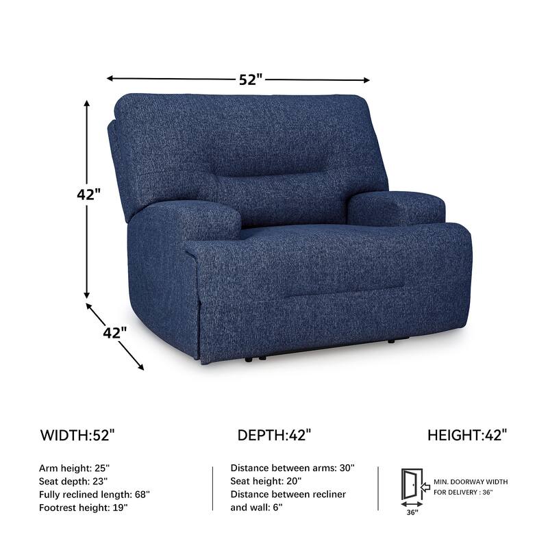 Signature Design by Ashley Acklen Place Wide Seat Power Recliner