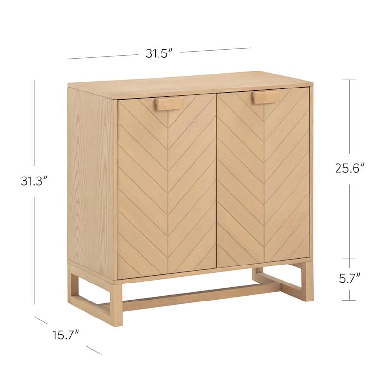 Nathan James Enloe Rustic Doors Metal Base Free Standing Modern Storage Cabinet for Entryway