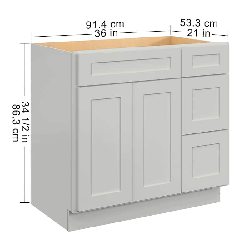 Bathroom Cabinet with Soft-Close Doors & Drawers, Moisture-Proof MDF Construction, Versatile Storage