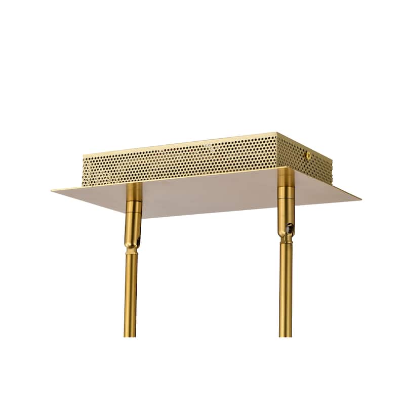 Idris LED Island Pendant Vintage Brass Finish Light Guide Panels - Vintage Brass