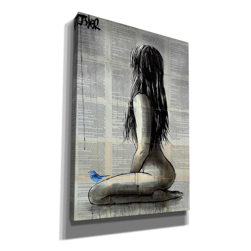 Epic Graffiti 'Bluebird Whisper' by Loui Jover, Canvas Wall Art