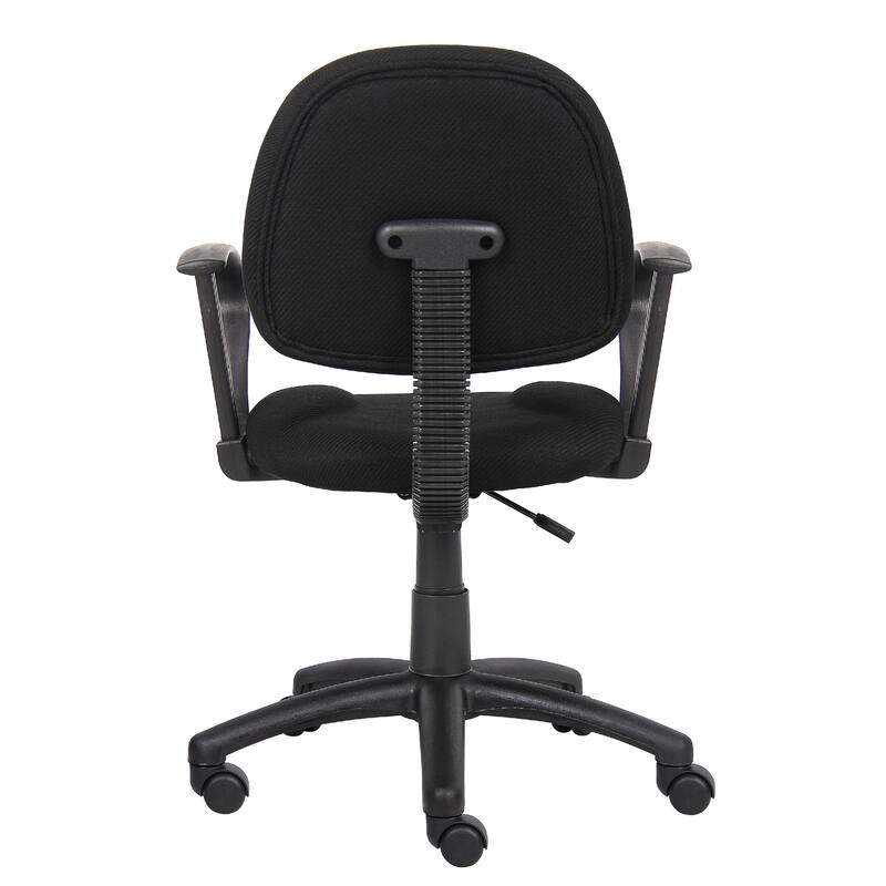 Jea Swivel Posture Chair, Loop Arms, Black Tweed, Rolling Wheels