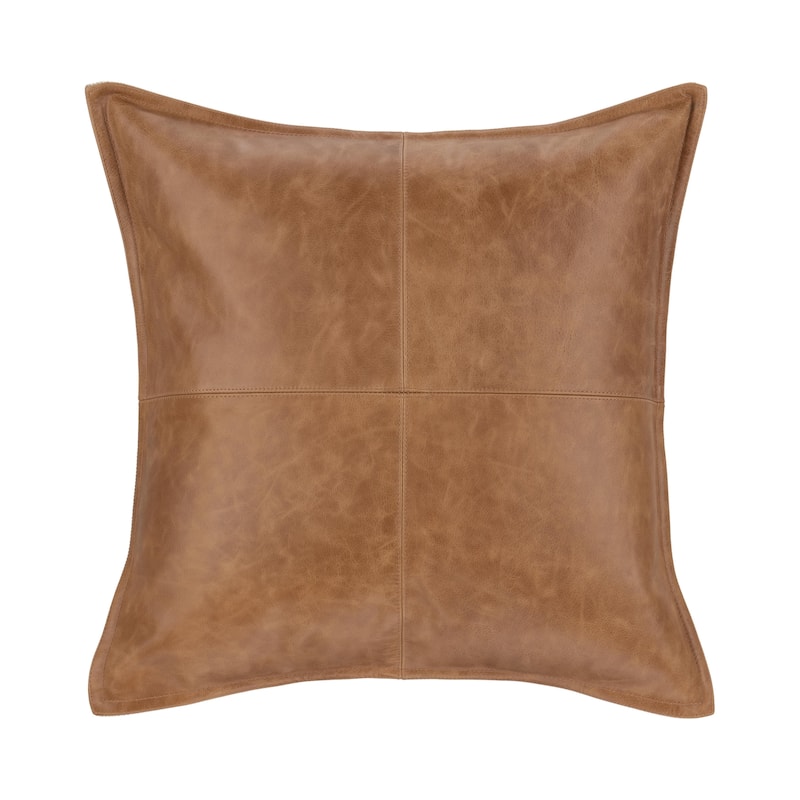Villa by Classic Home Dumont Genuine Leather Throw Pillow