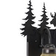 preview thumbnail 11 of 10, Yellowstone 2-Light 16.75 in. W Burnished Bronze Rustic Cabin Bathroom Vanity Lighting Fixture, Amber Glass Shade, Moose, Trees