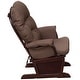 preview thumbnail 7 of 7, Polyester Nursery Glider Rocker with Ottoman - Brown Wood Base and Thick Padded Seat