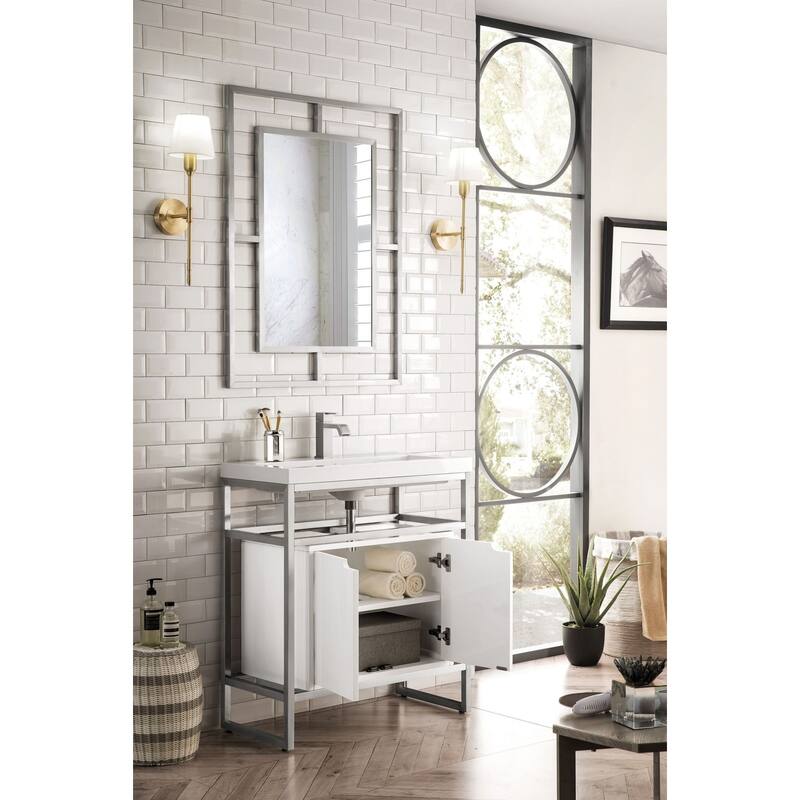 James Martin Vanities C105V31.5SCGWWG Boston 31-1/2" Rectangular