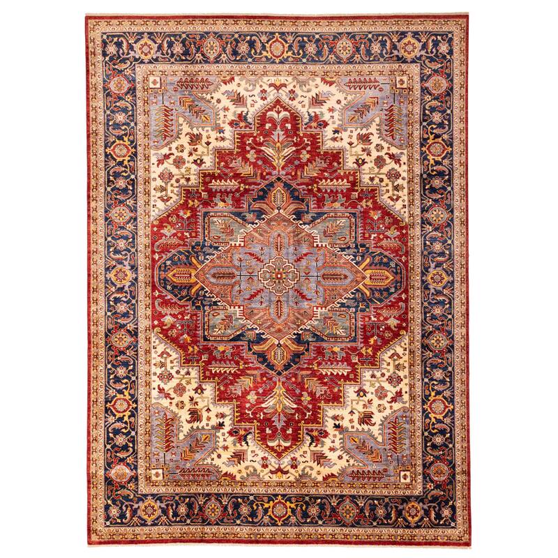ECARPETGALLERY Hand-knotted Aryana Dark Red Wool Rug - 10'3 x 13'9