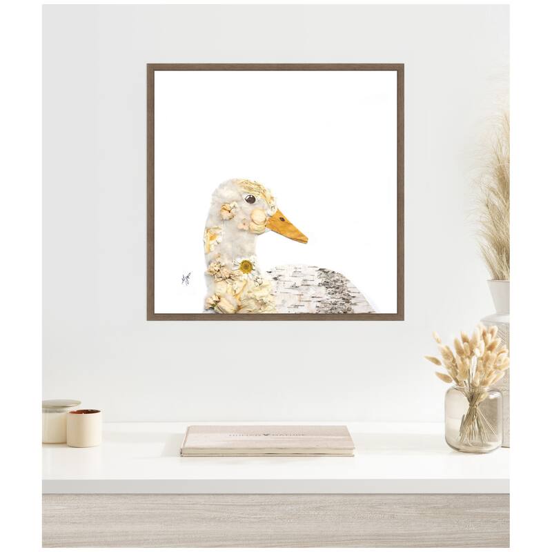 Kate and Laurel Duck No. 2 by Madeline Jeppesen Framed Canvas Wall Art Print