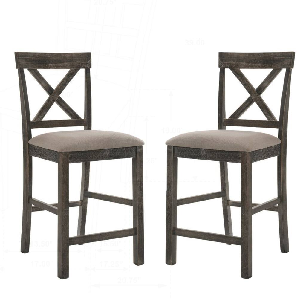 Charming Armless Linen Padded Chair Set for Versatile Use and Timeless Appeal