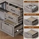 preview thumbnail 133 of 156, Farmhouse Executive L Shaped Desk Home Office Desk with Drawers and Storage Cabinet & Power Outlet