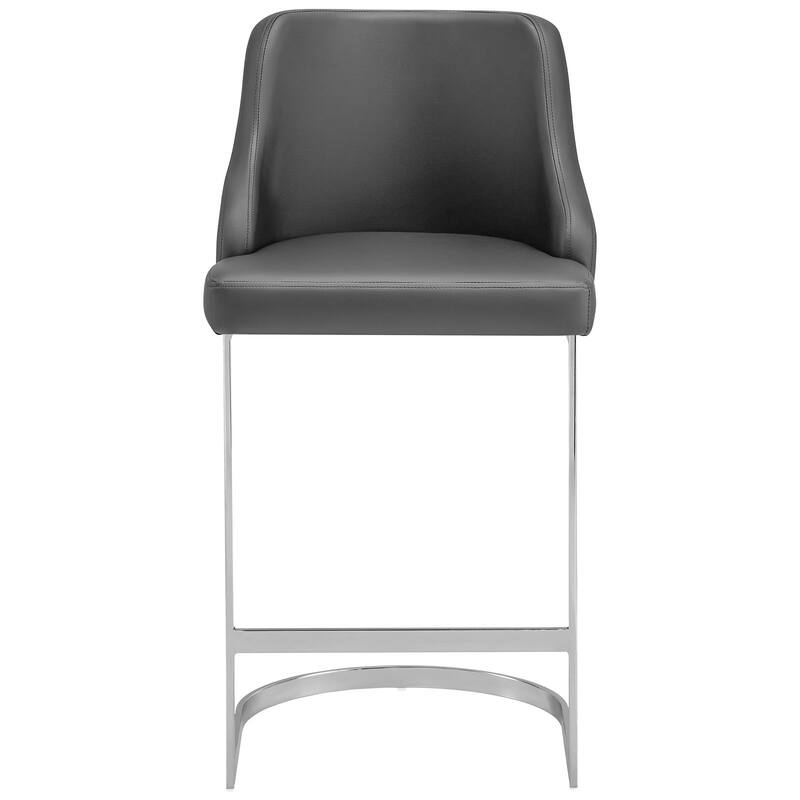 25.8'' Velvet/Leather Counter Height Bar Stools, Set of 2/3 - 36.6"H x 18.9"W x 20.5"D
