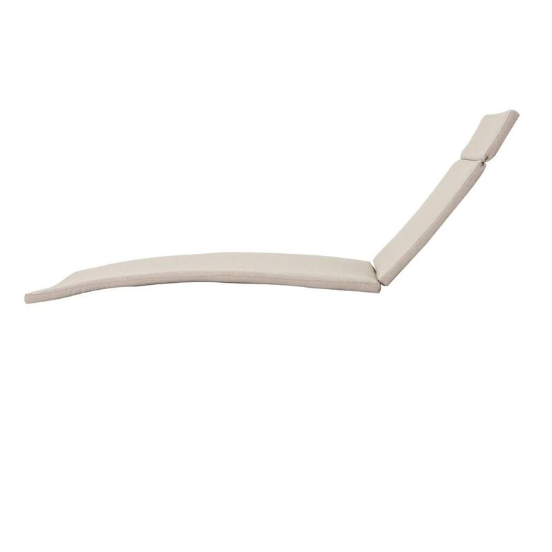 Roomfitters Salem Outdoor Chaise Lounge Cushion with Ties, Water Resistant, Patio Pad