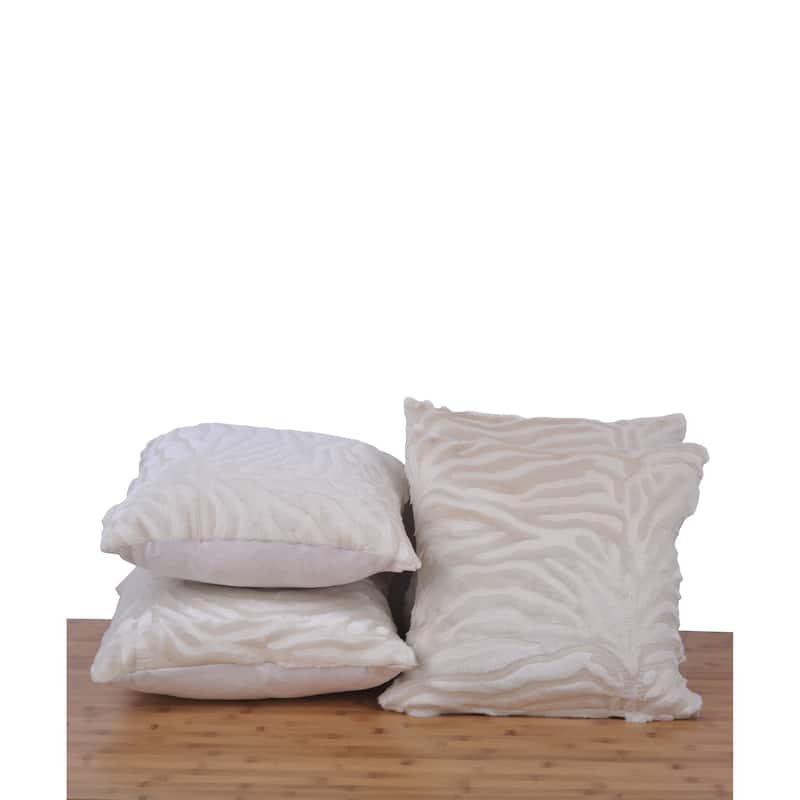 Serenta EmbossedMink 4 Pcs Throw Pillow Cushion Case Cover Shell Set