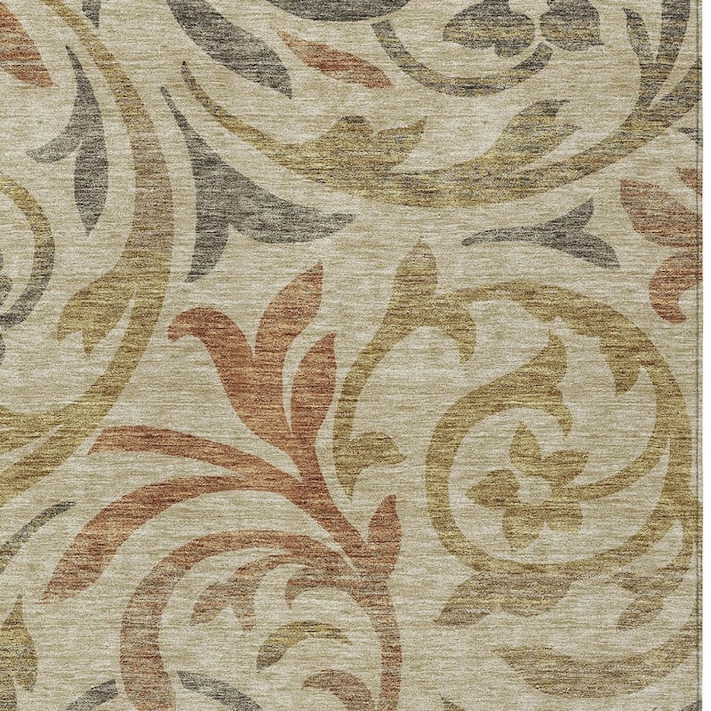 HomeRoots Floral Transitional Rectangle Outdoor Rug