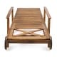 preview thumbnail 7 of 41, Perla Acacia Wood Chaise Lounge (Set of 2) by Christopher Knight Home