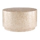 preview thumbnail 7 of 6, Capiz Mosaic Coffee Table Gold