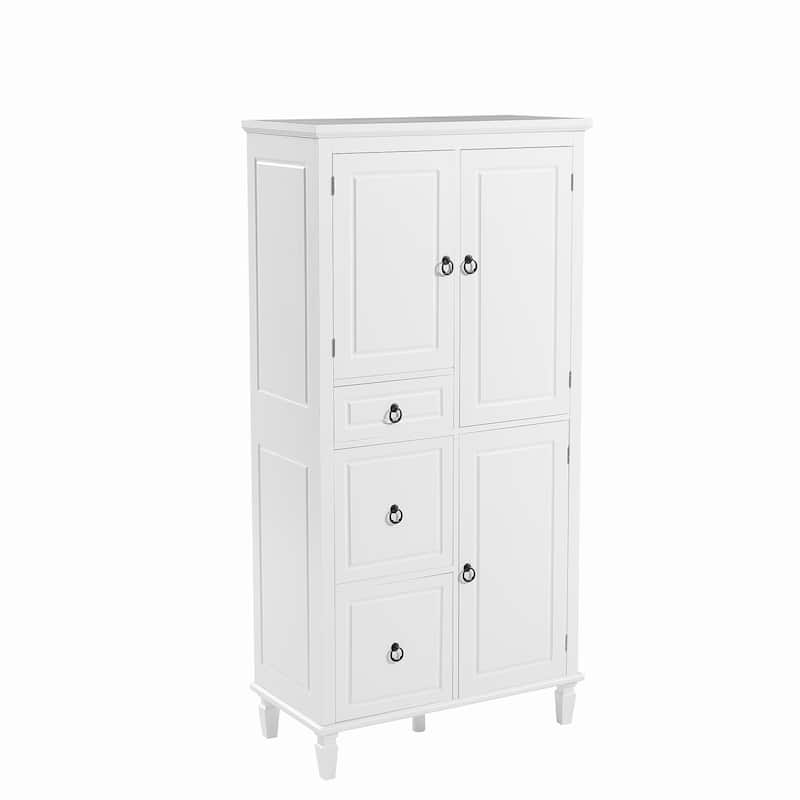 Multi-Functional Storage Cabinet with Adjustable Shelves,3 Drawers,and 3 Enclosed Compartments -Stylish and Versatile Organizer