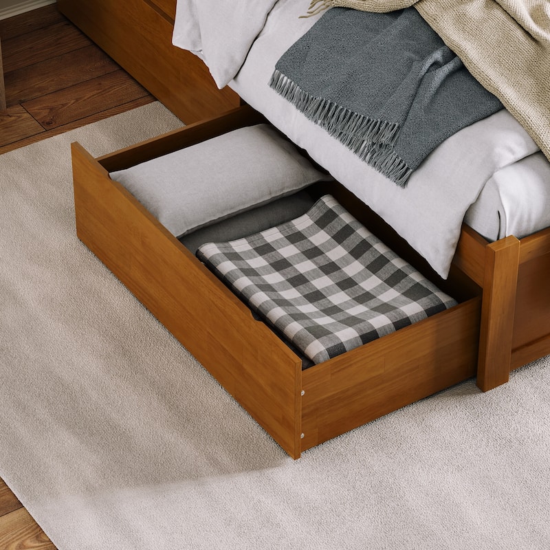 Concord Platform Bed with Footboard and Storage Drawers