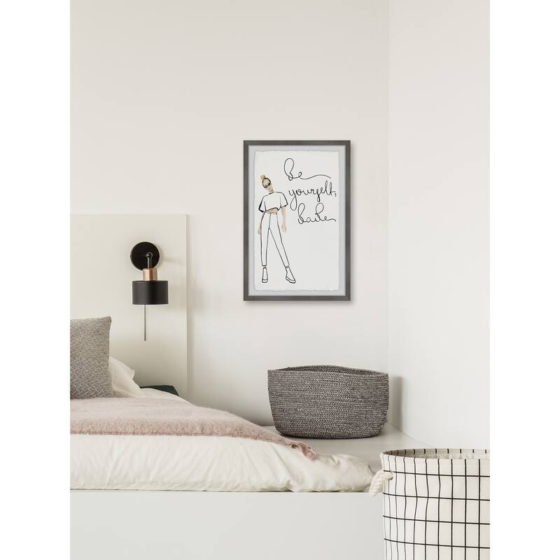 Be Yourself Babe III Framed Wall Art, Elegant Home Touch - Sophisticated Artwork for Refined Décor