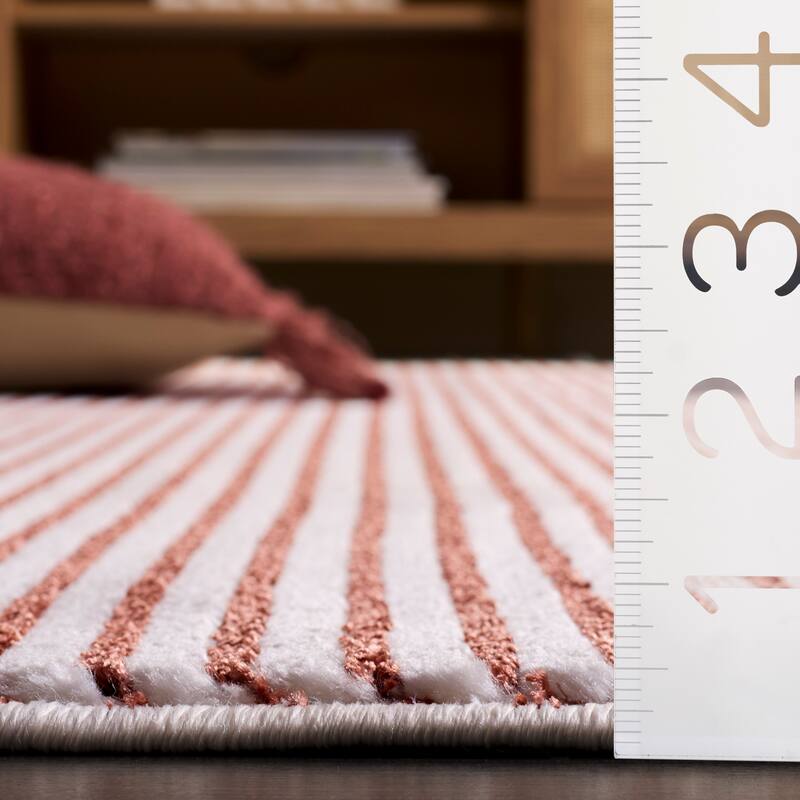 SAFAVIEH Whisper Dismo Modern Stripe Rug