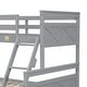 preview thumbnail 12 of 22, Twin Over Full Bunk Bed with Ladder and Storage Drawers, Solid Pine Frame, Guardrails