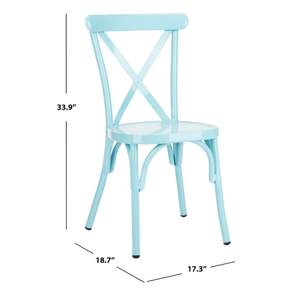 Safavieh Outdoor Living Axton Stackable Side Chair (Set of 2) - 17.3"x18.7"x33.9"