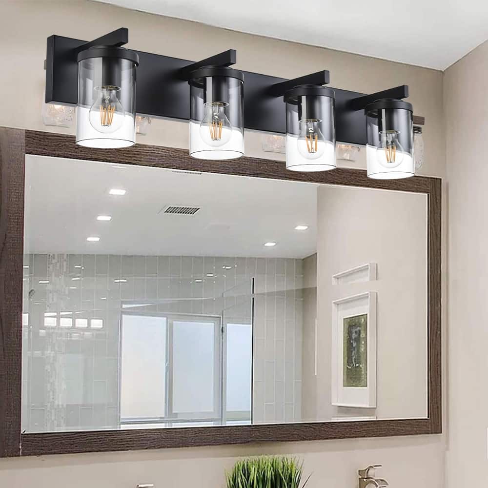 Farmhouse Vanity Lights with Clear Glass Shade