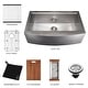 preview thumbnail 12 of 11, ZLINE 33 in. Moritz Farmhouse Apron Single Bowl Satin Steel Kitchen Sink with Bottom Grid