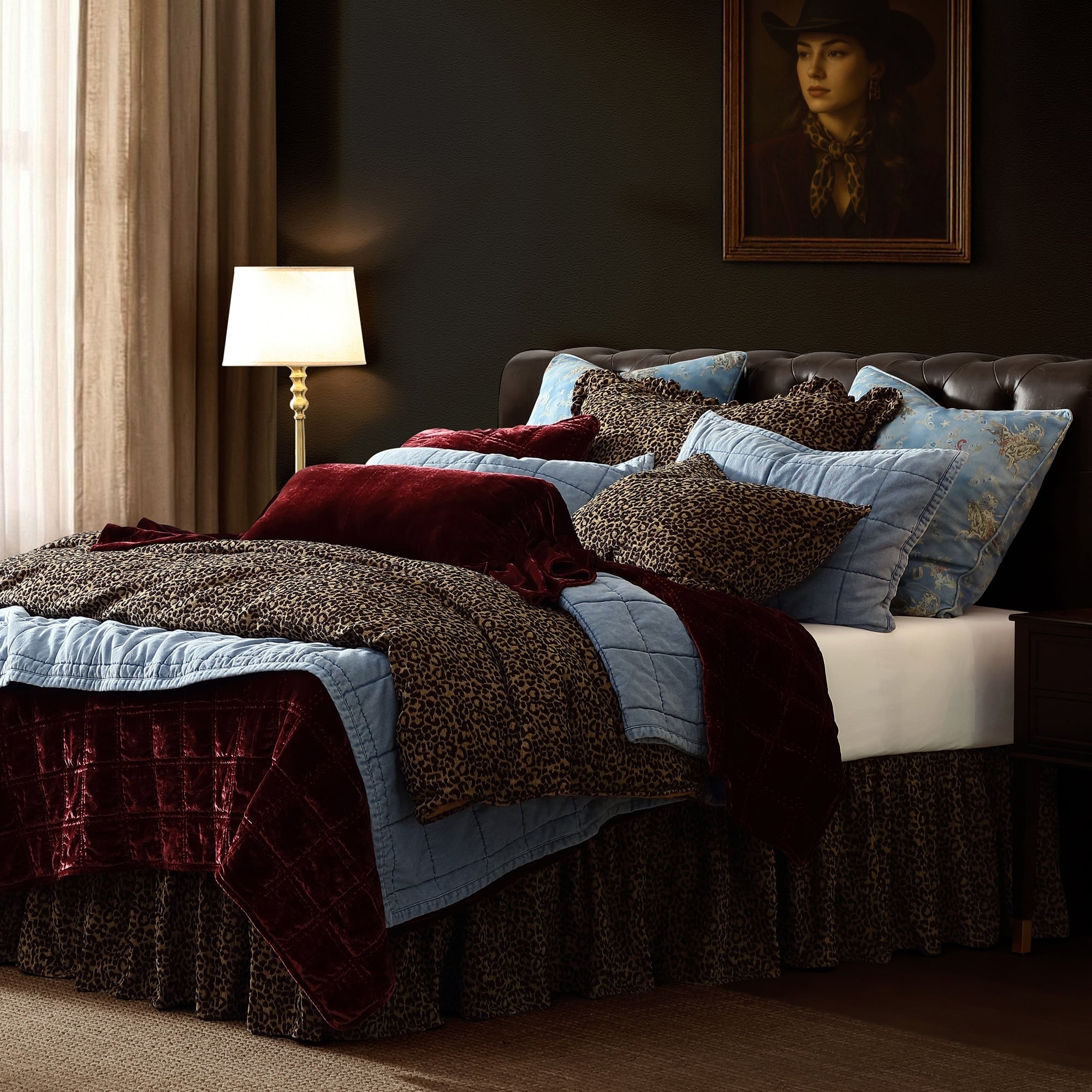 HiEnd Accents Adrienne Gold and Black Leopard Chenille 3 Piece Comforter Set