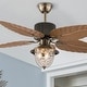 preview thumbnail 2 of 8, Palm Tropical Reversible Chandelier Ceiling Fan - 52"
