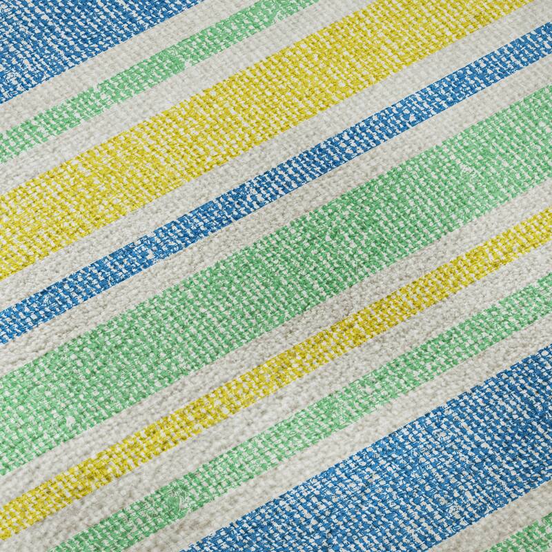 Premium Washable Super Soft Modern Cabana Stripe Mayfield Rug