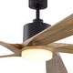 preview thumbnail 10 of 9, VAXCEL Wedgewood 60 in. Contemporary Ceiling Fan, Dimmable Integrated LED Light Kit and Remote Control, DC Motor