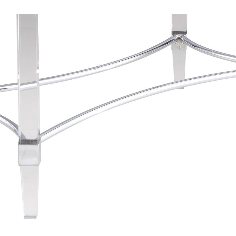 Somette Rectangle Glass and Acrylic Dining Table - CLEAR