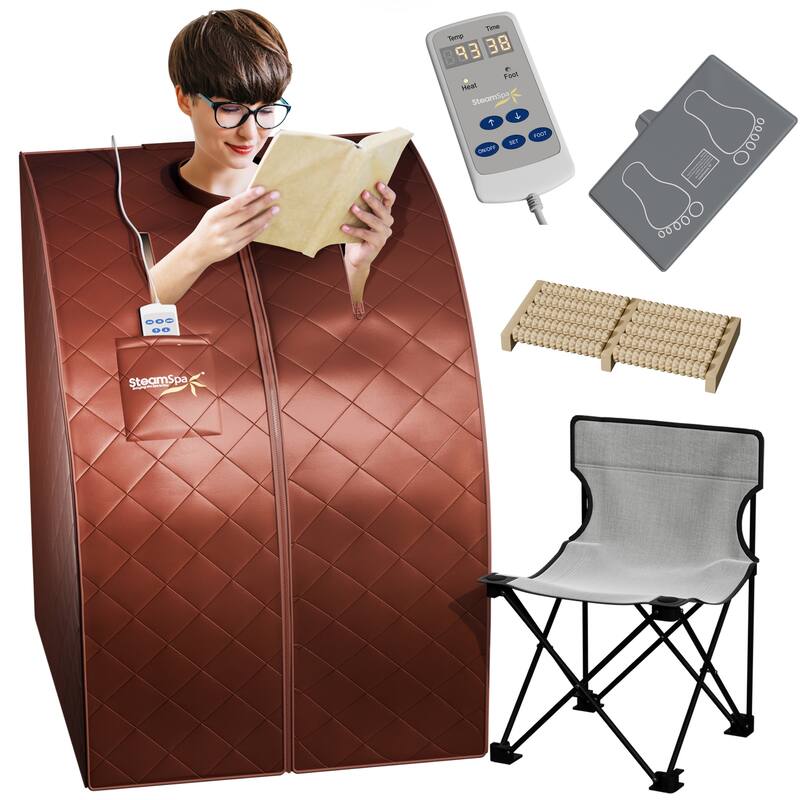SteamSpa SP-SS0002-1P Portable 1-Person Home Sauna Infrared Heating - Sunset