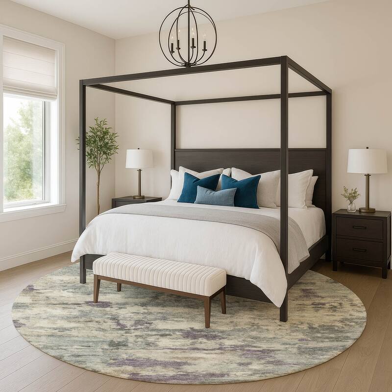 Premium Washable Super Soft Modern Chic Mayfield Rug - Sage - 8' x 8'