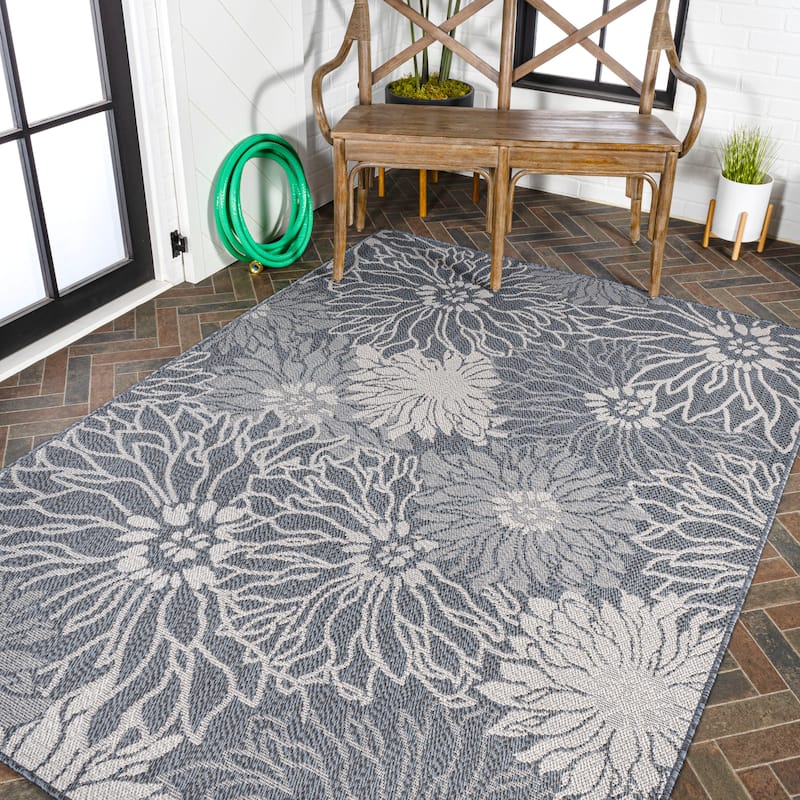JONATHAN Y Lotus Modern All-Over Floral Indoor/Outdoor Area Rug