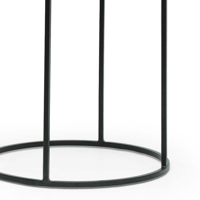 Gambier Modern Industrial Handcrafted Mango Wood Nested Side Tables (Set of 3) by Christopher Knight Home