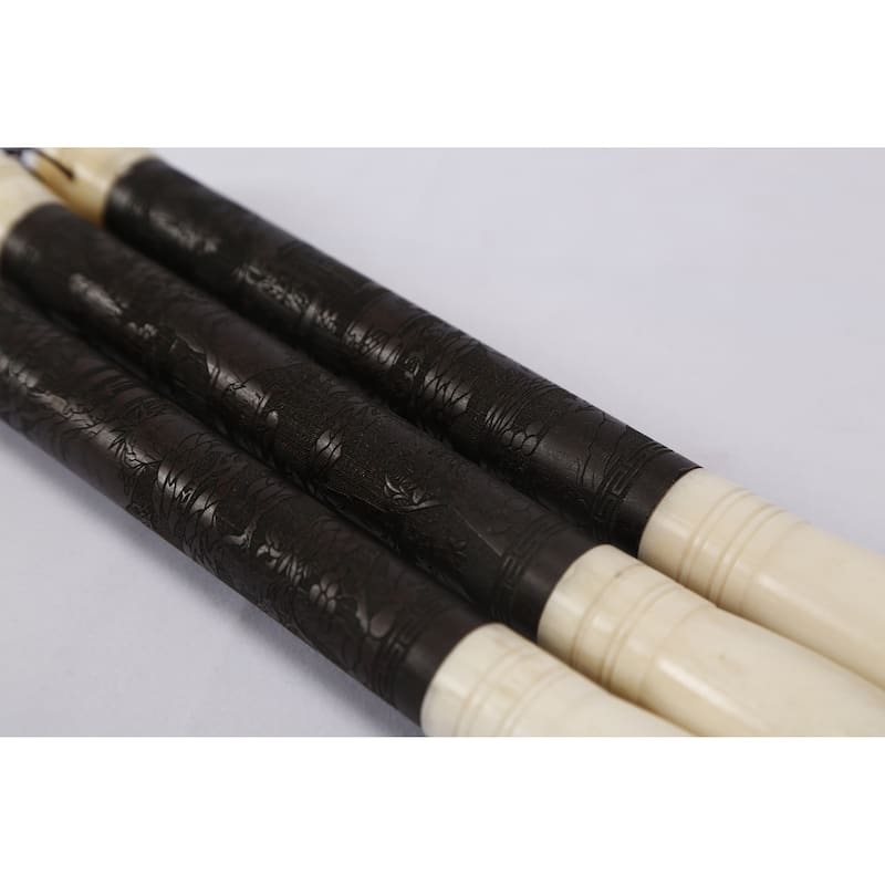 Artissance 20" Brown Wood Calligraphy Brush With Deep Carving