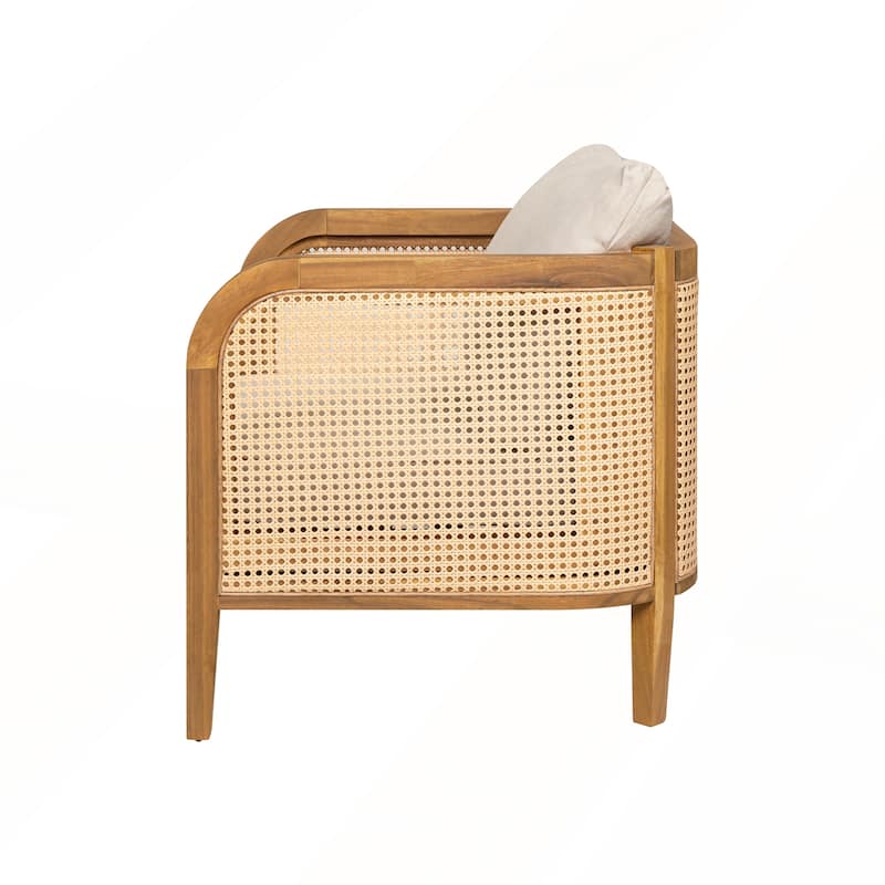 Outdoor Patio Cushioned Arm Chair Set of 2