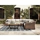 preview thumbnail 3 of 9, Signature Design by Ashley Beachcroft Beige 3-piece Outdoor Sectional