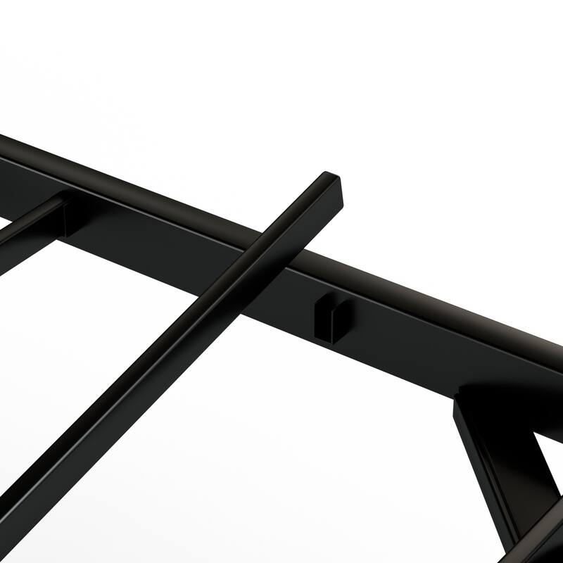 Floating Metal Platform Bed with LED & Charging Station