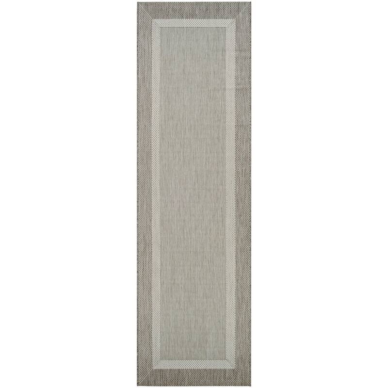 Pergola Channel Indoor/ Outdoor Area Rug - 2'3" x 11'9" Runner - Taupe