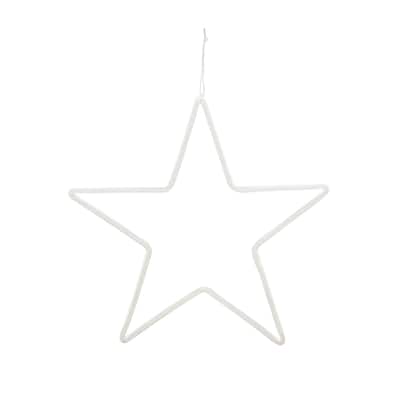 Wire Star Wall Decor with LED Light - 12.4"L x 0.5"W x 12.0"H