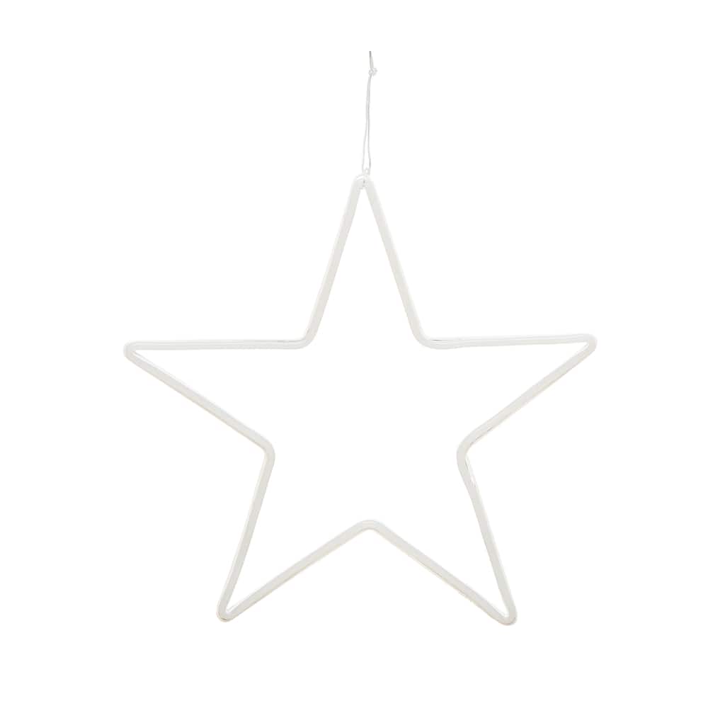 Wire Star Wall Decor with LED Light - 12.4"L x 0.5"W x 12.0"H