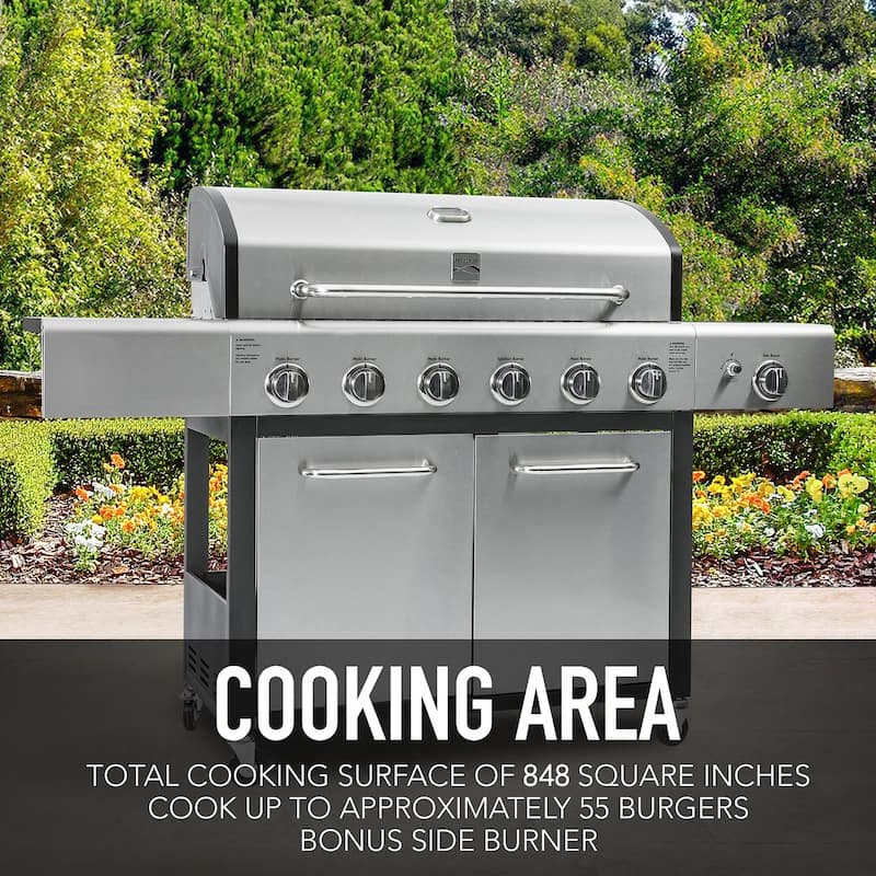 Kenmore 6-Burner Propane Gas Grill with Side Burner