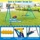 preview thumbnail 8 of 8, Gymax 3-in-1 Kids Swing Set 660 LBS Carbon Steel Swing Frame w/ Belt