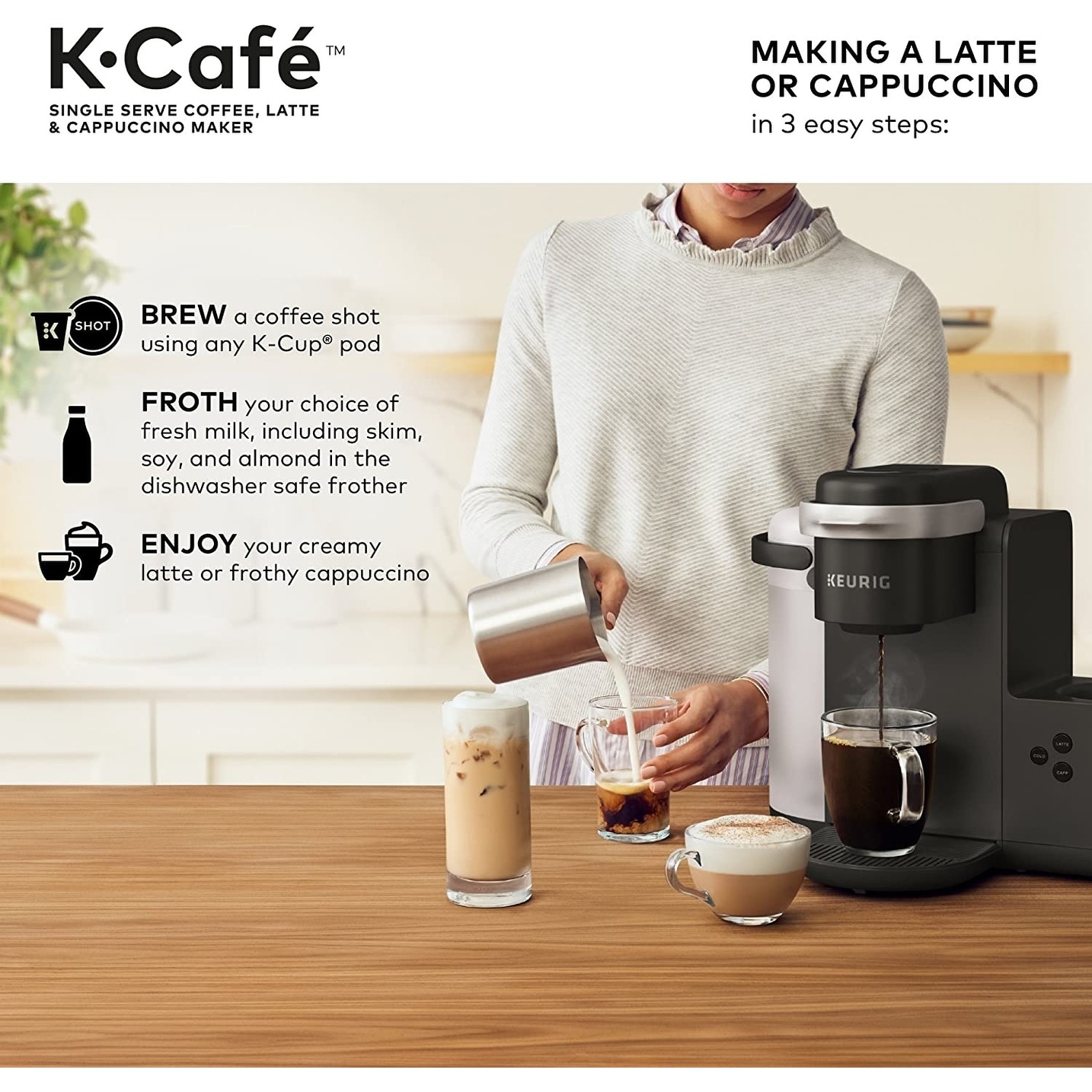 Keurig® K-Café Barista Bar Single Serve Coffee Maker and Frother - Bed Bath  & Beyond - 38926433