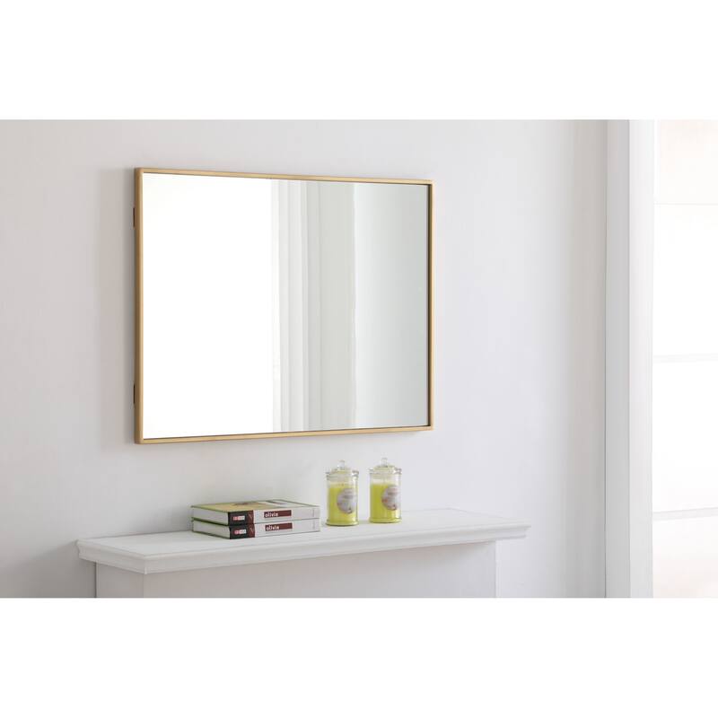 Elegant Lighting Eternity 32" x 24" Rectangular Metal Framed Wall