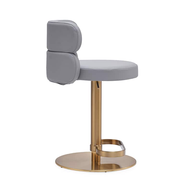 PU Modern Bar Stool Dining Chair Counter Chair with Swivel and Height Adjustment