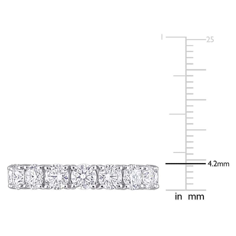 Miadora 3 7/8ct TGW Created Moissanite Full-Eternity Band Ring in 10k White Gold